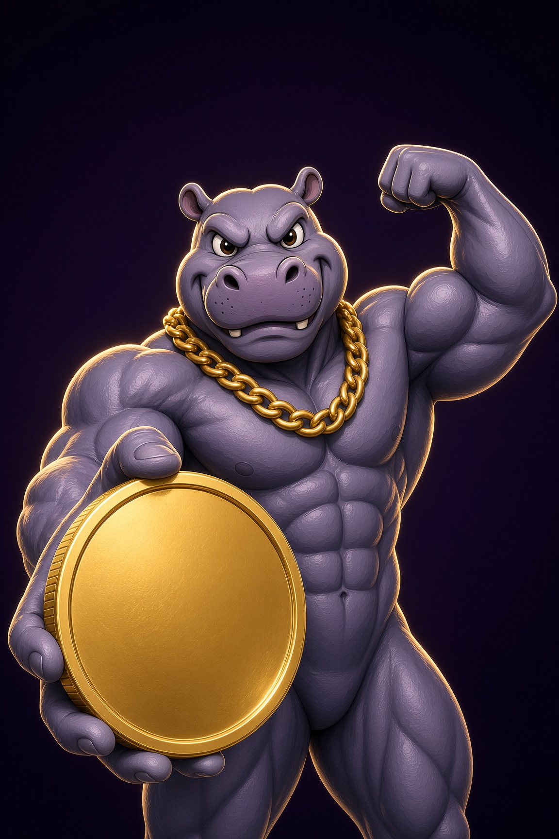 PUMPPO holding a gold coin
